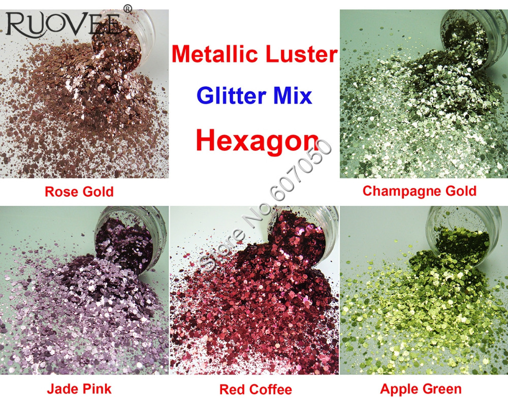 5 Ż   ÷ ͼ ¦  Ʈ ¦  Ŀ   ر Paillette ر Ŀ /5 Metallic Luster Color Mix Glitter Hexagon Sequin Paillette Spangle Powder